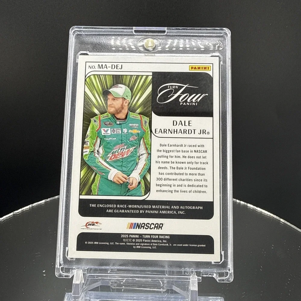 Dale Earnhardt Jr /75 Memorabilia Autographs 2025 Turn Four NASCAR AUTORacing